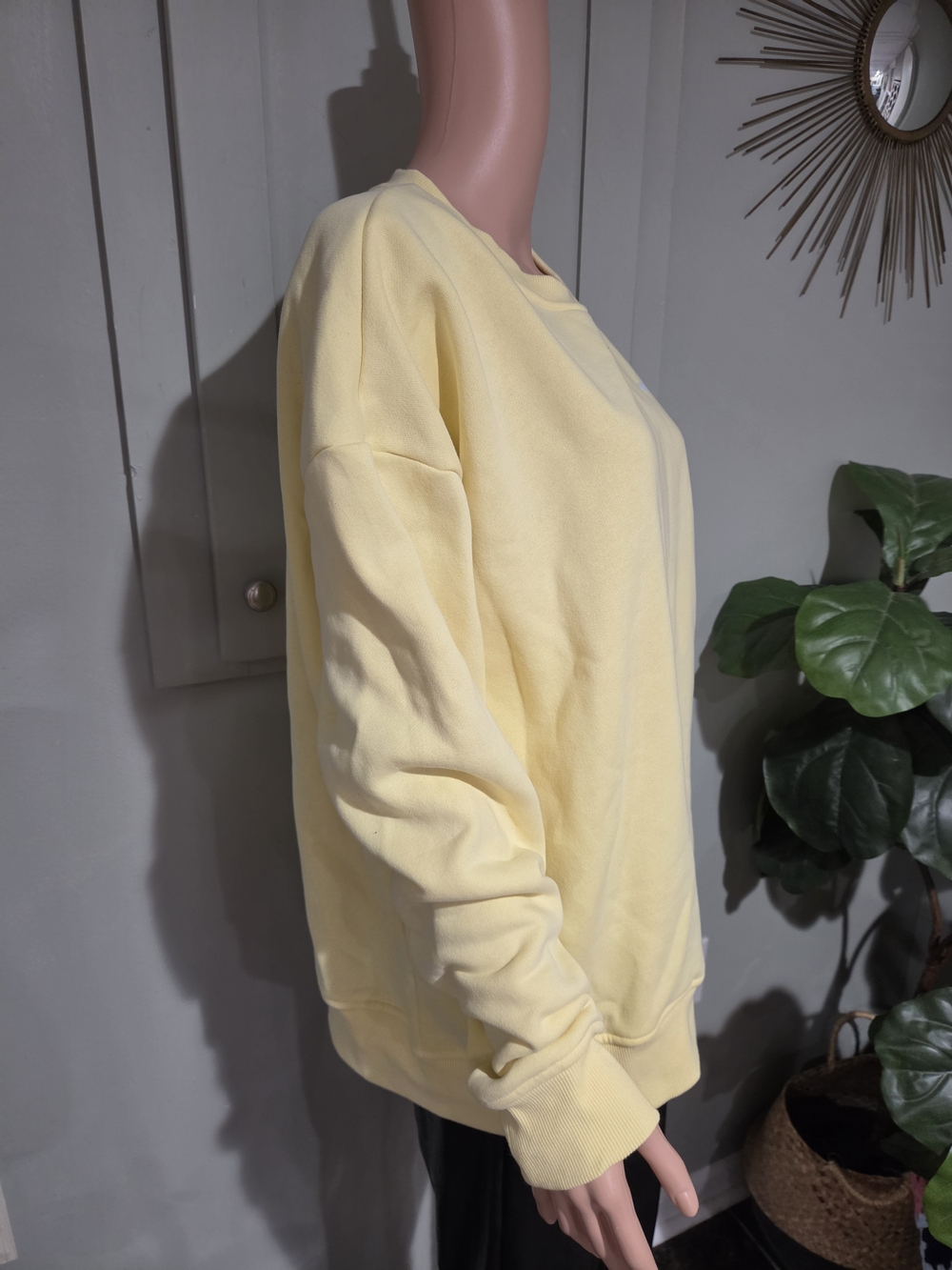 Wilo The Label Wellness Oversized Crewneck Sweatshirt Yellow Blue L - Picture 14 of 16